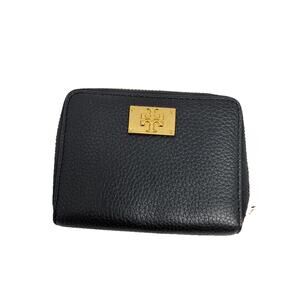 Tory Burch black wallet gold hardware
